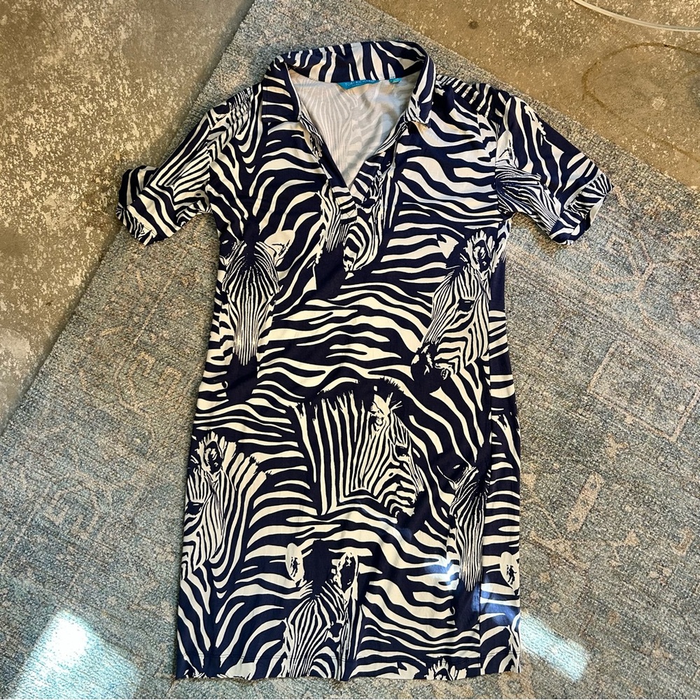 Tori Richard Zebra Print Dress
